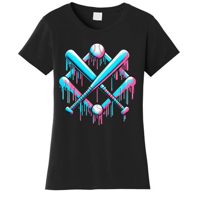 B.A.S.E.B.A.L.L Home Plate Drip For Ice Cream Spinkle Women's T-Shirt