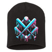 B.A.S.E.B.A.L.L Home Plate Drip For Ice Cream Spinkle Short Acrylic Beanie
