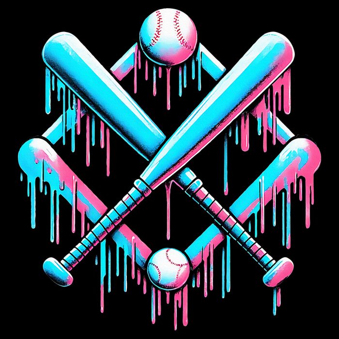 B.A.S.E.B.A.L.L Home Plate Drip For Ice Cream Spinkle Short Acrylic Beanie