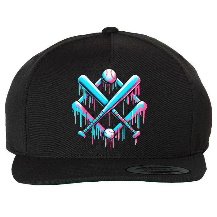 B.A.S.E.B.A.L.L Home Plate Drip For Ice Cream Spinkle Wool Snapback Cap