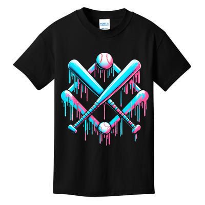 B.A.S.E.B.A.L.L Home Plate Drip For Ice Cream Spinkle Kids T-Shirt