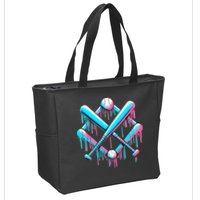 B.A.S.E.B.A.L.L Home Plate Drip For Ice Cream Spinkle Zip Tote Bag