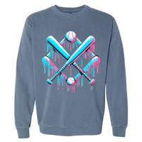 B.A.S.E.B.A.L.L Home Plate Drip For Ice Cream Spinkle Garment-Dyed Sweatshirt