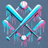 B.A.S.E.B.A.L.L Home Plate Drip For Ice Cream Spinkle Garment-Dyed Sweatshirt