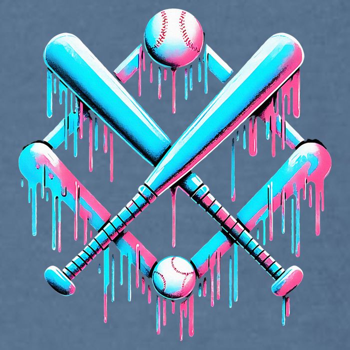 B.A.S.E.B.A.L.L Home Plate Drip For Ice Cream Spinkle Garment-Dyed Sweatshirt