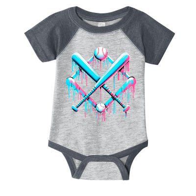 B.A.S.E.B.A.L.L Home Plate Drip For Ice Cream Spinkle Infant Baby Jersey Bodysuit