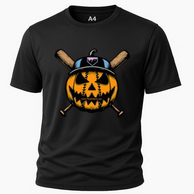 B.A.S.E.B.A.L.L Home Plate Drip Halloween Pumpkin Performance Shirt