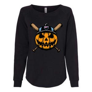 B.A.S.E.B.A.L.L Home Plate Drip Halloween Pumpkin Womens California Wash Sweatshirt