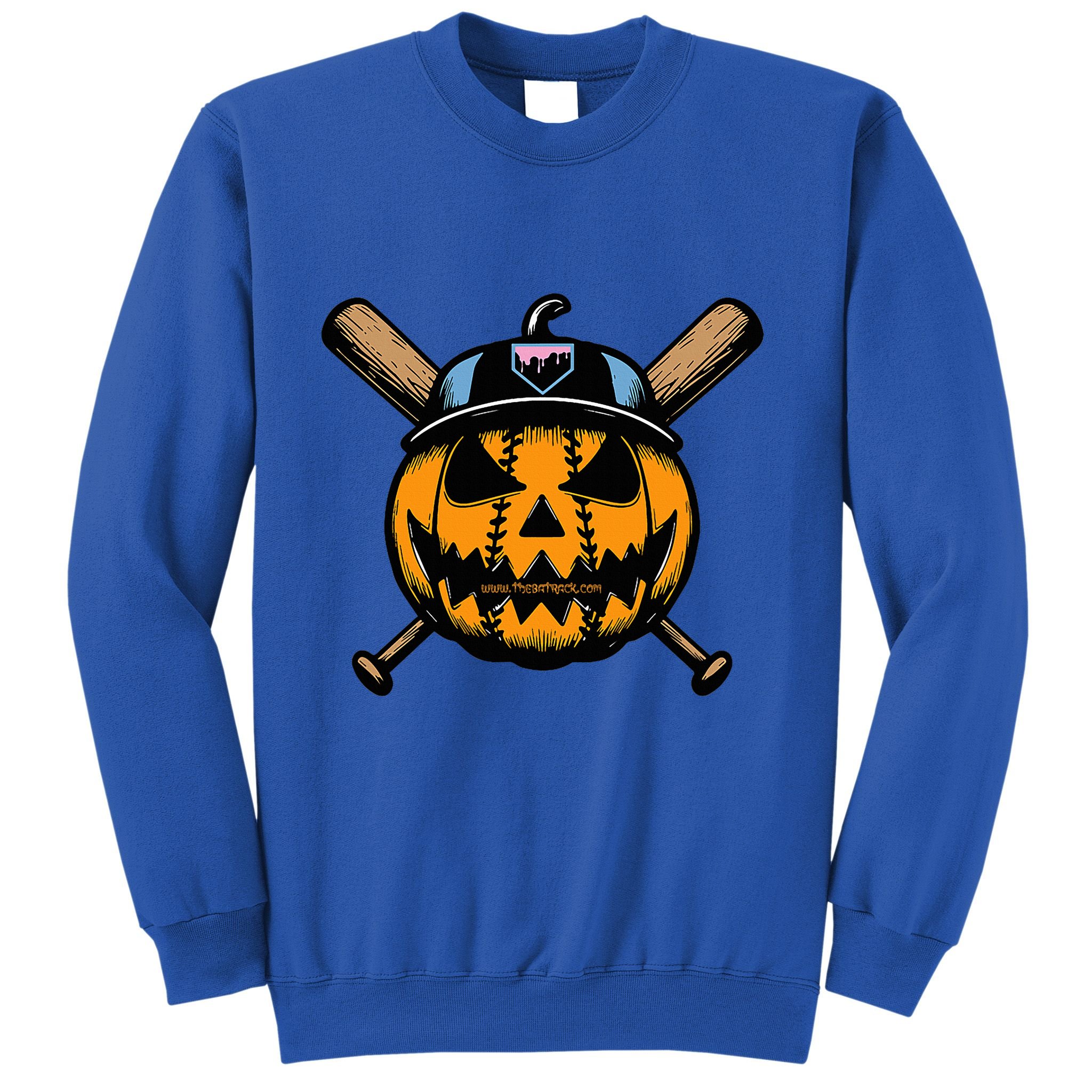 B.A.S.E.B.A.L.L Home Plate Drip Halloween Pumpkin Sweatshirt