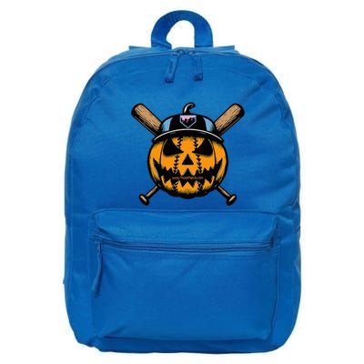 B.A.S.E.B.A.L.L Home Plate Drip Halloween Pumpkin 16 in Basic Backpack