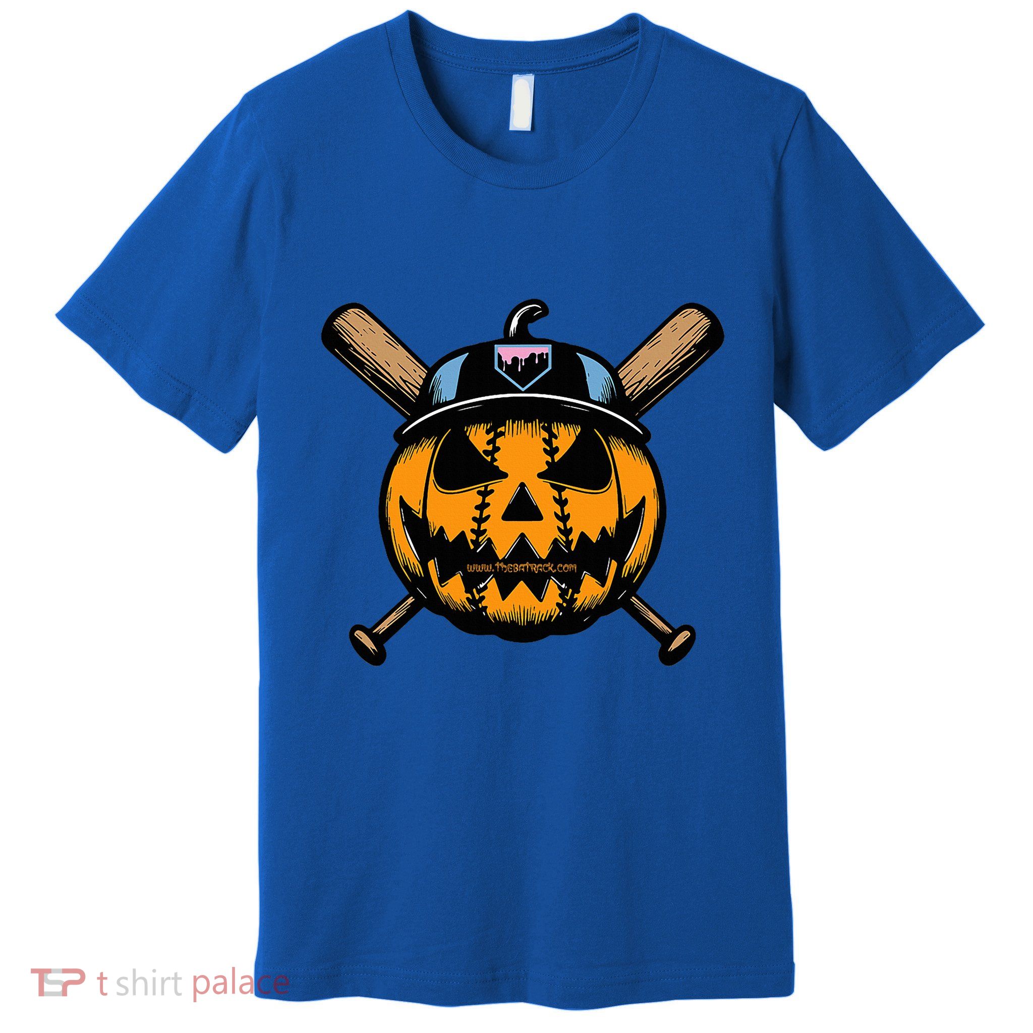 B.A.S.E.B.A.L.L Home Plate Drip Halloween Pumpkin Premium T-Shirt
