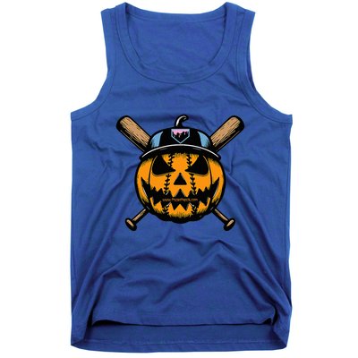 B.A.S.E.B.A.L.L Home Plate Drip Halloween Pumpkin Tank Top