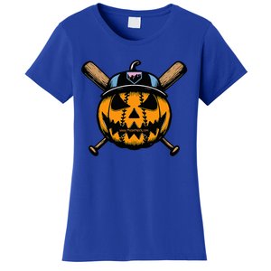 B.A.S.E.B.A.L.L Home Plate Drip Halloween Pumpkin Women's T-Shirt