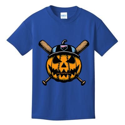 B.A.S.E.B.A.L.L Home Plate Drip Halloween Pumpkin Kids T-Shirt
