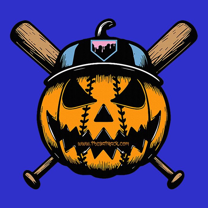 B.A.S.E.B.A.L.L Home Plate Drip Halloween Pumpkin Zip Tote Bag