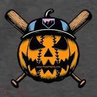 B.A.S.E.B.A.L.L Home Plate Drip Halloween Pumpkin Vector Backpack