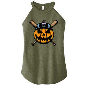 B.A.S.E.B.A.L.L Home Plate Drip Halloween Pumpkin Women's Perfect Tri Rocker Tank