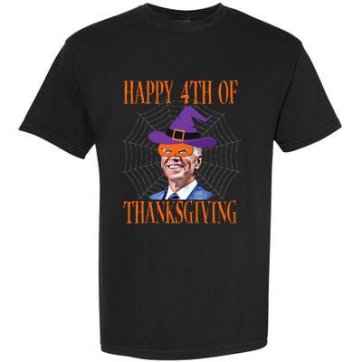 Biden Halloween Pumpkin Mask Funny Political Garment-Dyed Heavyweight T-Shirt