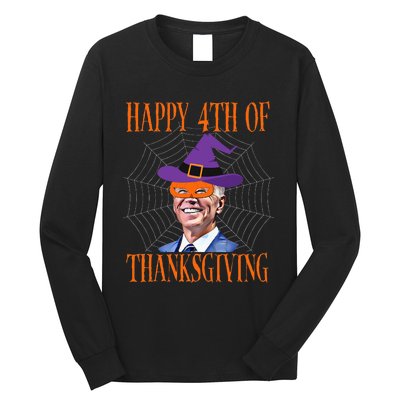 Biden Halloween Pumpkin Mask Funny Political Long Sleeve Shirt