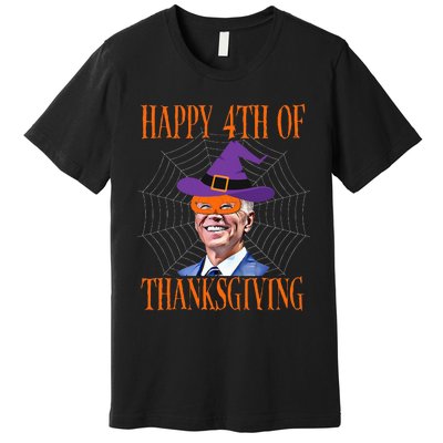 Biden Halloween Pumpkin Mask Funny Political Premium T-Shirt