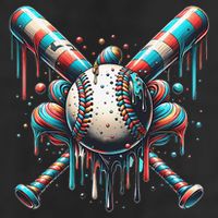Baseball Home Plate Ice Cream Drip Baseball With Sprinkles 7 Panel Mesh Trucker Snapback Hat