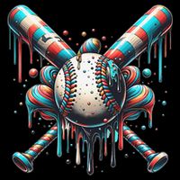 Baseball Home Plate Ice Cream Drip Baseball With Sprinkles Backpack