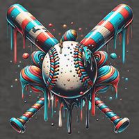 Baseball Home Plate Ice Cream Drip Baseball With Sprinkles Vector Backpack