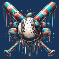 Baseball Home Plate Ice Cream Drip Baseball With Sprinkles Infant Baby Jersey Bodysuit