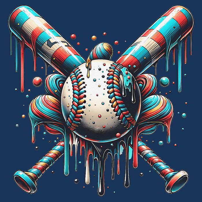 Baseball Home Plate Ice Cream Drip Baseball With Sprinkles Infant Baby Jersey Bodysuit