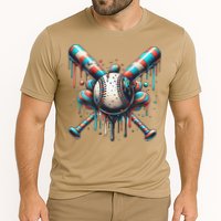 Baseball Home Plate Ice Cream Drip Baseball With Sprinkles Cooling Performance Crew T-Shirt