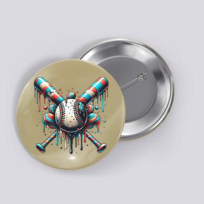 Baseball Home Plate Ice Cream Drip Baseball With Sprinkles Button