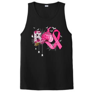 Boo Halloween Pumpkin Pink Ribbon Witch Breast Cancer PosiCharge Competitor Tank