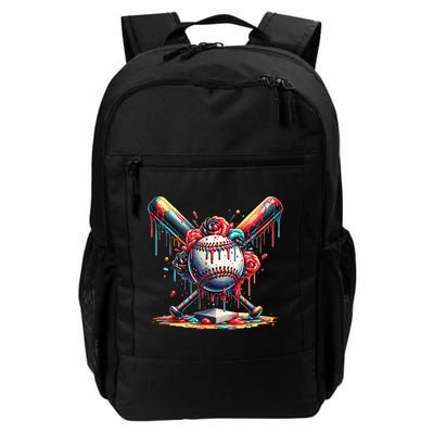Baseball Home Plate Ice Cream Drip Baseball With Sprinkles Backpack