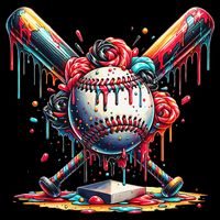 Baseball Home Plate Ice Cream Drip Baseball With Sprinkles 16 in Basic Backpack