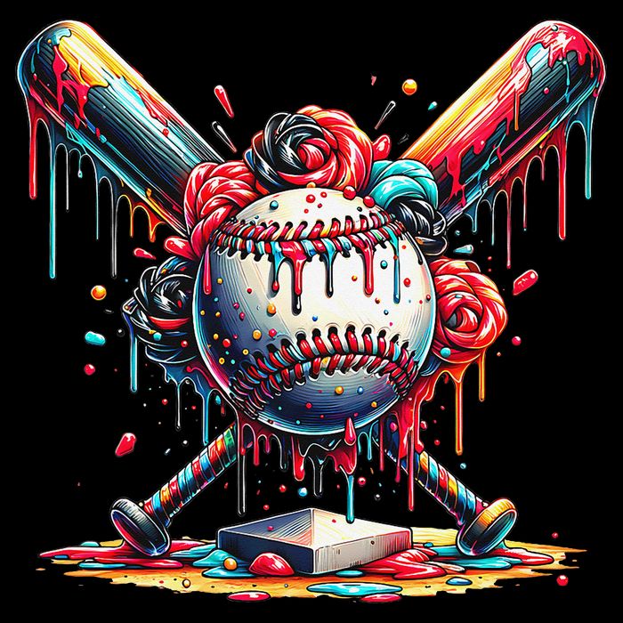 Baseball Home Plate Ice Cream Drip Baseball With Sprinkles 16 in Basic Backpack
