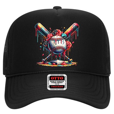 Baseball Home Plate Ice Cream Drip Baseball With Sprinkles Trucker Hat