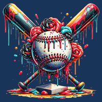 Baseball Home Plate Ice Cream Drip Baseball With Sprinkles Infant Baby Jersey Bodysuit