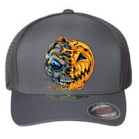 Boy Halloween Pumpkin Skull Kids Teens Flexfit Unipanel Trucker Cap