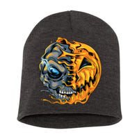 Boy Halloween Pumpkin Skull Kids Teens Short Acrylic Beanie