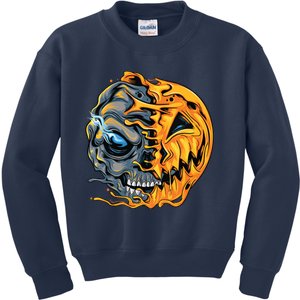 Boy Halloween Pumpkin Skull Kids Teens Kids Sweatshirt