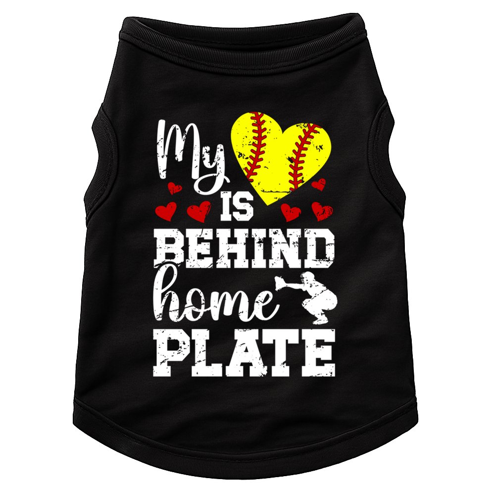 Behind Home Plate Softball Catcher Mom Softball Catcher Mama Cool Gift Doggie Tank