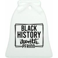 Black History Period Ceramic Bell Ornament