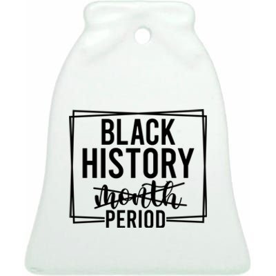 Black History Period Ceramic Bell Ornament