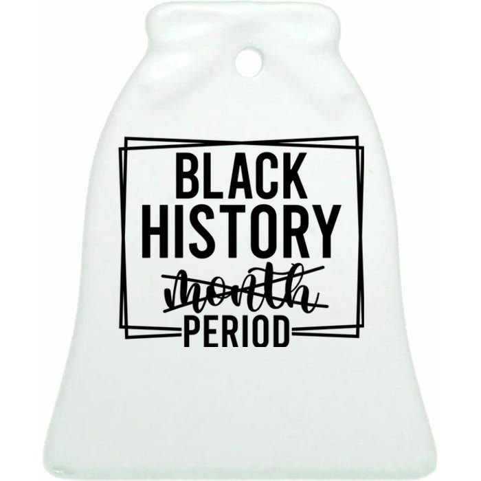 Black History Period Ceramic Bell Ornament