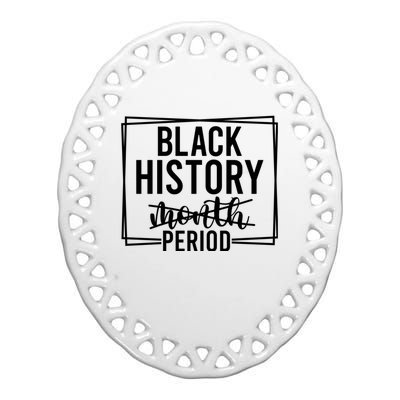 Black History Period Ceramic Oval Ornament