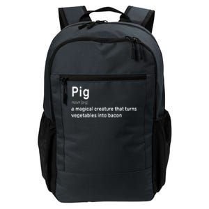 Best Hilarious Pig And Bacon Definition Funny Gift Daily Commute Backpack