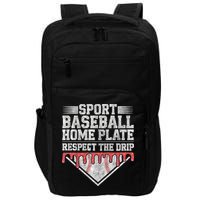 Baseball Home Plate Drip For Who Respect The Drip Ice Cream Impact Tech Backpack