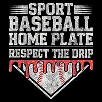 Baseball Home Plate Drip For Who Respect The Drip Ice Cream Impact Tech Backpack