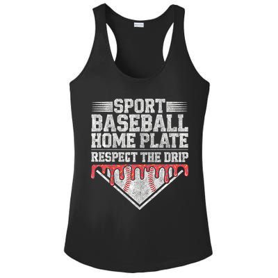 Baseball Home Plate Drip For Who Respect The Drip Ice Cream Ladies PosiCharge Competitor Racerback Tank