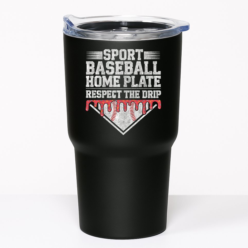 Baseball Home Plate Drip For Who Respect The Drip Ice Cream Tumbler
